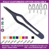 FLAT EYEBROW TWEEZERS STAINLESS STEEL STRAIGHT TIP TWEEZER