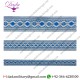 Easter skyblue with silver Damascus skyblue with silver gallon lace trim braid