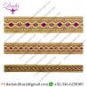 Easter violet with gold Damascus skyblue with silver gallon lace trim braid