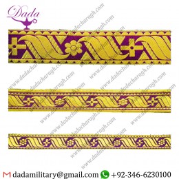 Galloon Lace Braid violet with gold