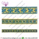 Galloon Vine skyblue with gold gallon lace trim braid tresse