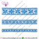 Galloon Vine skyblue with silver gallon lace trim braid tresse
