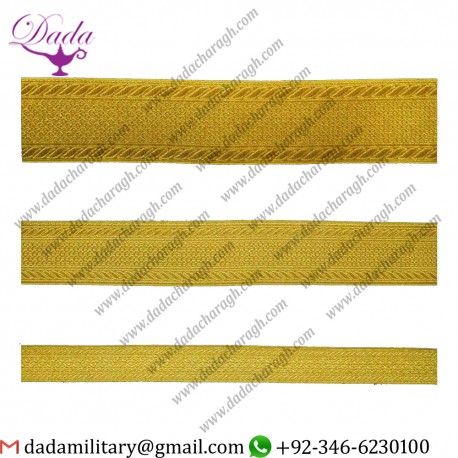 Hilt gold with gold gallon lace trim braid tresse