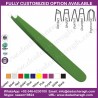 GREEN TWEEZER PROFESSIONAL STAINLESS STEEL EYEBROW TWEEZERS