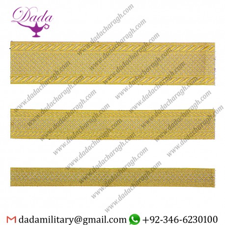 Hilt gold with silver gallon lace trim braid tresse
