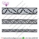 Polistavry black with silver gallon lace trim braid tresse