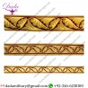 Polistavry dark red with gold gallon lace trim braid tresse