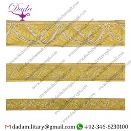 Polistavry gold with silver gallon lace trim braid tresse
