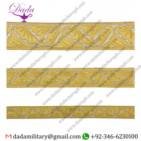 Polistavry gold with silver gallon lace trim braid tresse