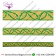 Polistavry green with gold gallon lace trim braid tresse