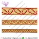 Polistavry red with gold gallon lace trim braid tresse
