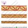 Polistavry red with gold gallon lace trim braid tresse