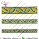 Polistavry skyblue with gold gallon lace trim braid tresse
