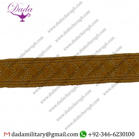 DAK Army braid trim Brown Tresse