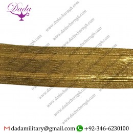 Double Gold Army Lace,2.5cm 1” 25mm, Military, Uniform, Fancy Dress Braid
