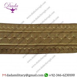 Gold Army Lace,  5cm,50mm, 2 inches, Military, Uniform, Fancy, Household Cavalry,
