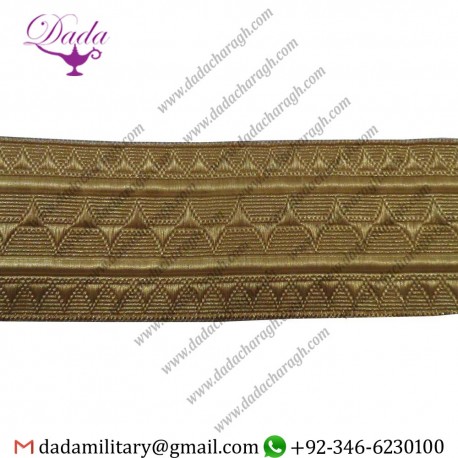 Gold Army Lace,  5cm,50mm, 2 inches, Military, Uniform, Fancy, Household Cavalry,