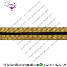 Gold Black Braid  Army, Military, Uniform, Costume, Fancy Dresses 14 Mm
