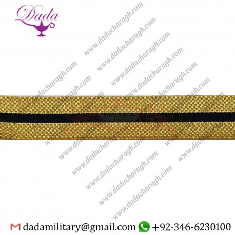 Gold Black Braid  Army, Military, Uniform, Costume, Fancy Dresses 14 Mm