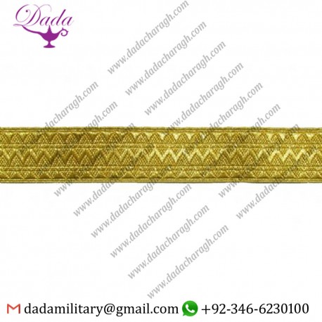 Gold Braid Metallised Polyester Masonic Lace trim Mylar