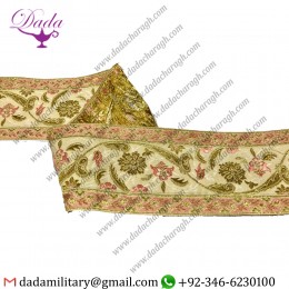 Trim Gallon Pink And Gold Braid