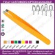 LIGHT ORANGE COLOR TWEEZER HIGH STAINLESS STEEL EYEBROW TWEEZERS LIGHT ORANGE