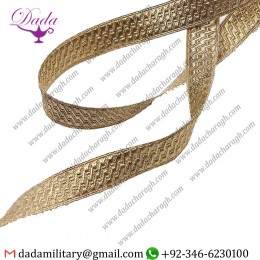 Tawny Gold Bullion Braid PAX  Geometric pattern Trim