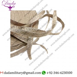 Tawny Gold Chevron Pattern Bullion Braid Trim