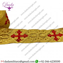 RED CROSS GOLDEN GALLON braid tresse 50MM
