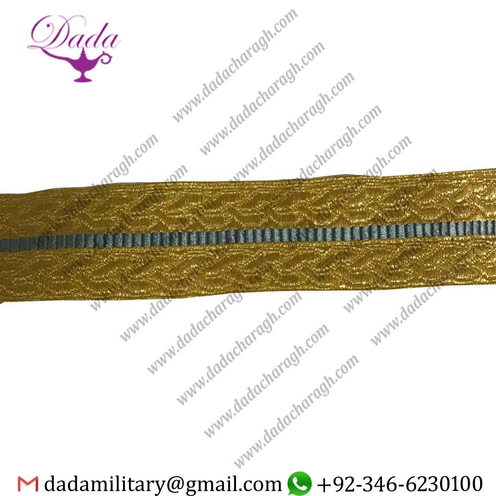 RAF Blue Stripe Gold Army Lace 23mm Military Uniform Fancy Dress Braid RAF Blue Stripe Gold Army Lace 23mm Military Uniform Fancy Dress Braid