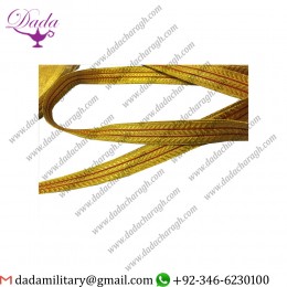Half Two Red Line Gold Mylar, Military Briad 2CM