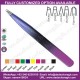 MULTI COLOR FINE POINT EYEBROW TWEEZERS,THREE COLOR TWEEZER ,POWDER COATED