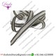 Two color Stripe Bullion Military-Style Braid Trim Silver and black