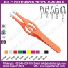 ORANGE COLOR WITH HOLE TWEEZER,HIGH CUSTOMIZED STAMP STAINLESS STEEL