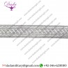 Braid 25mm Silver mylar Rank marking Lace Trim tresse