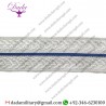 Braid 38mm Silver Blue Silver Metallised Polyester Masonic Lace Mylar trim