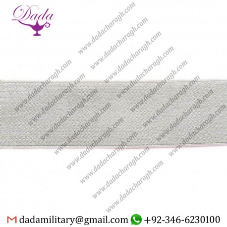 Braid 43 mm Sliver Metallised Polyester Masonic Lace Mylar tresse Lace