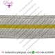 Braid 50 mm Silver Yellow Silver Mylar Lace