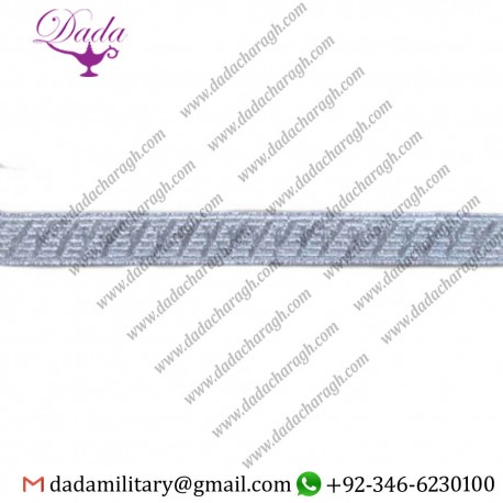 Braid Light Weight Silver mylar 13 mm Rank marking Lace Trim tresse