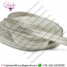 MORROW braid Geometric pattern braid Pale Silver Bullion Braid Trim