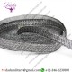 dark Silver Morrow Braid Geometric  Pattern Bullion Braid Trim