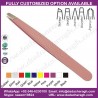 ROSE GOLD COLOR TWEEZER,SLANT TIP  STAINLESS STEEL EYEBROW TWEEZERS
