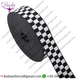 White and Black Cap Ribbon braid