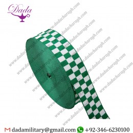 White and green Cap Ribbon