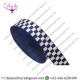 White and Navy Blue ribbon - Assorted Cap Ribbon