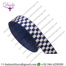 White and Navy Blue ribbon - Assorted Cap Ribbon