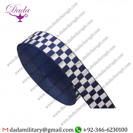 White and Navy Blue ribbon - Assorted Cap Ribbon