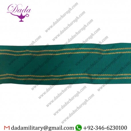 Green and Gold Stripe Lace, 35mm Military Army Braid, Fancy Dress