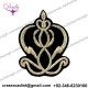 Crown 2 Hand-Embroidered Appliques. 3x2.5 Inches Gold Renaissance Bullion Patch