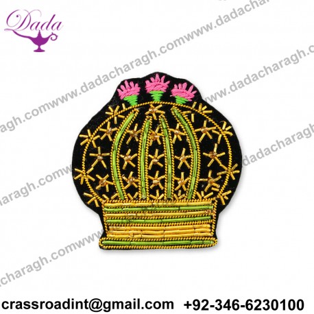 Crown Bullion Wire Brooch  Hand Embroidery Bullion Wire Crown Brooches